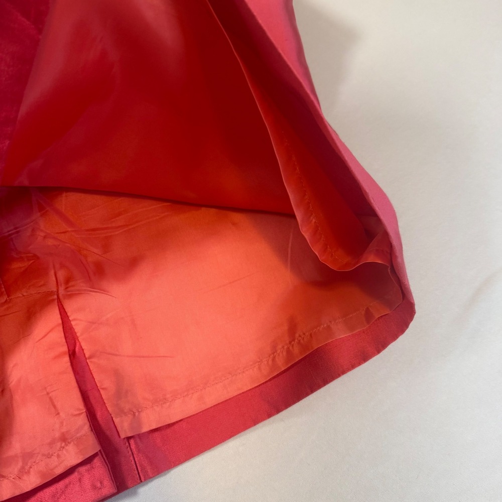 J. Crew Collection Silk Sheath Dress Coral Pink Cap Sleeve Square Back Sz 6 NWT - Picture 7 of 11